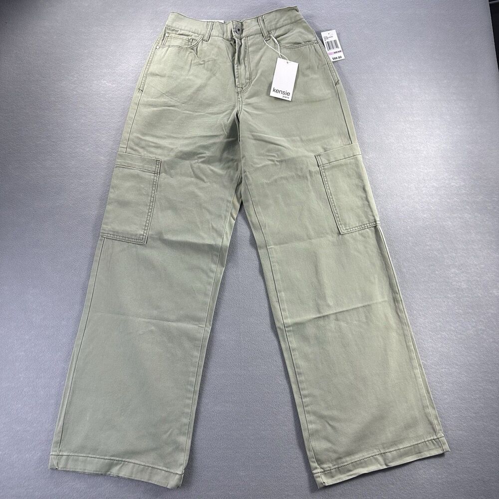 NWT Kensie‎ Jeans The Kaya Wide Leg Pants Tea Color Women's Size 6/28 New $88